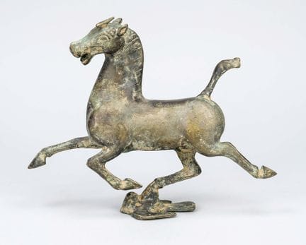 Cavallo al galoppo, Cina, epoca imprecisata, bronz