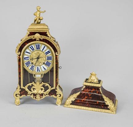 Reloj rococó de Boulle con consola, Francia, hacia