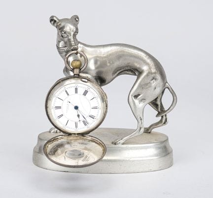 Support pour montre de poche en forme de chien, en