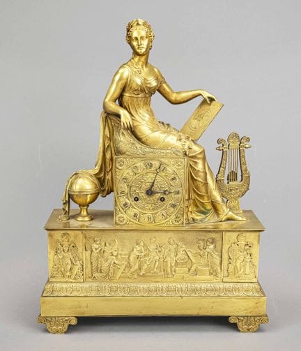 Empire - Reloj de péndulo con figura, Francia, hac