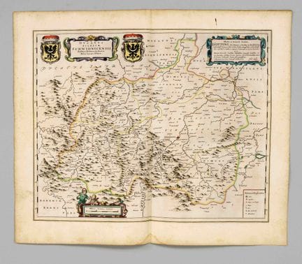 Mapa histórico del ducado de Schweidnitz en Silesi