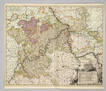 Mapa histórico del arzobispado de Tréveris —«Treve