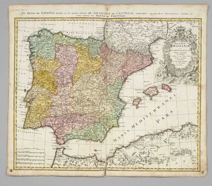 Mapa histórico de España —«Regnorum Hispaniae et P