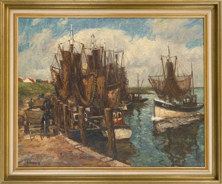 Unidentified marine painter, mid-20th century, lar