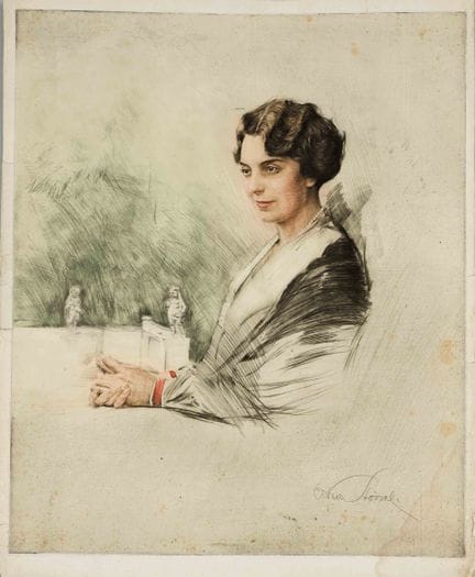 Oscar Stössel (1879–1964), four (color) etchings b