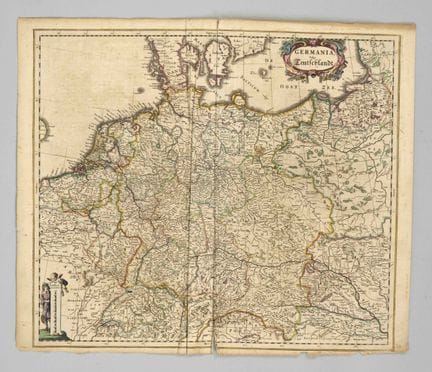 Mapa histórico de Alemania — «Germanie vulgo Teuts