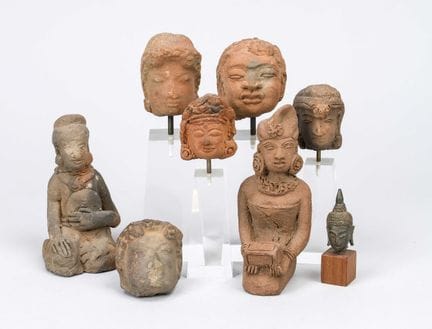 Insieme di 8 frammenti, Cina/Asia sud-orientale, d