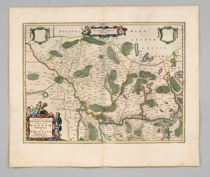 Mapa histórico de Brandeburgo, concretamente de Pr
