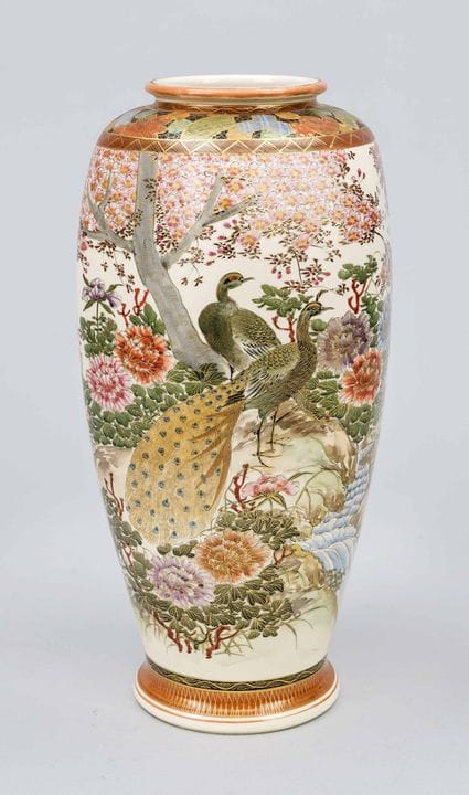 Jarrón Satsuma, Japón, primera mitad del siglo XX,