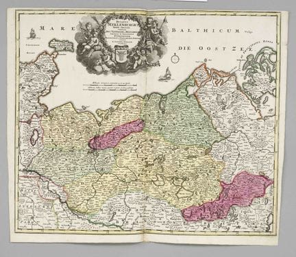 Mapa histórico de Mecklemburgo-Pomerania Occidenta