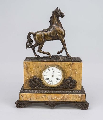 Empire - Reloj de péndulo con figura de bronce, Fr
