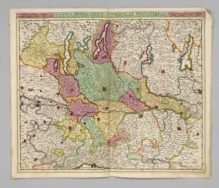Mapa histórico del norte de Italia — «Ducatus medi