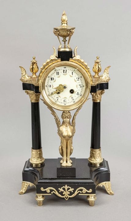 Historicismo - Reloj de péndulo de mármol, Alemani