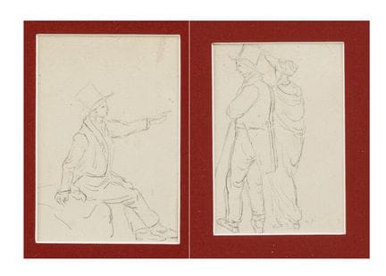 Deutscher Künstler Anfang 19. Jh., zwei kleine Fig