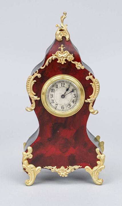 Mini reloj de bolas, hacia 1900, caja de madera pi
