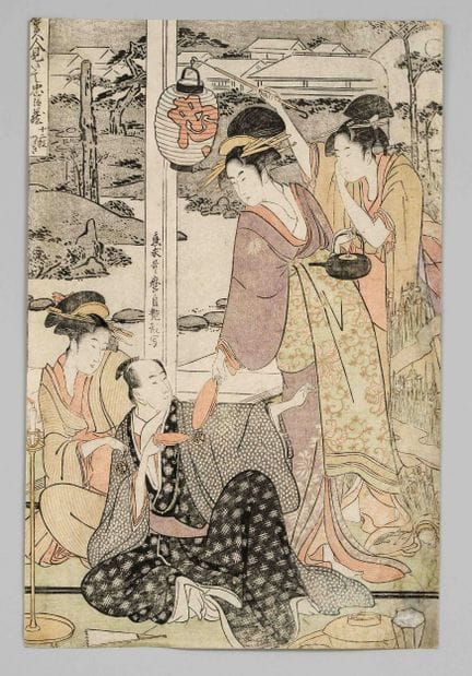 Xilografia a colori ukiyo-e di Kitagawa Utamaro, G