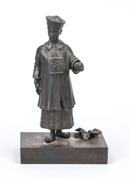 Calamaio figurativo?, Cina, 1900 circa, ferro. Uom