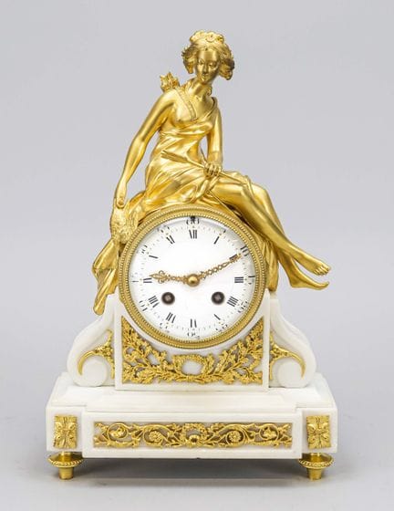 Estilo Imperio - Reloj de péndulo de bronce, Franc