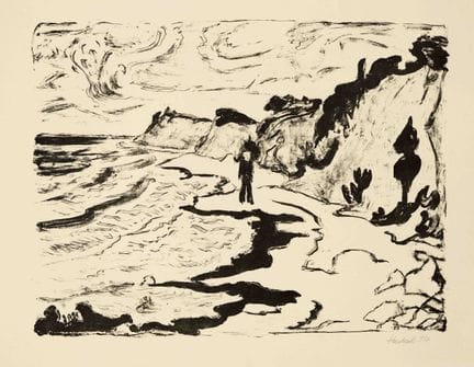 Erich Heckel (1883-1970), “Paesaggio costiero” (Co