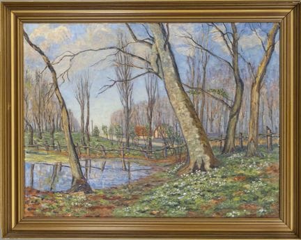 Artista desconocido, hacia 1900, gran paisaje prim