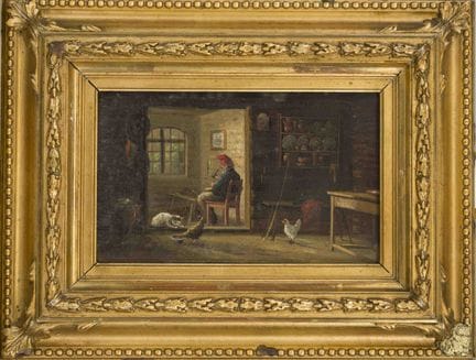 J.R. Schulz-Marienburg, siglo XIX, Interior con un