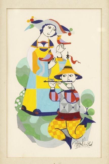 Björn Wiinblad (1918-2006), illustrazione di una f