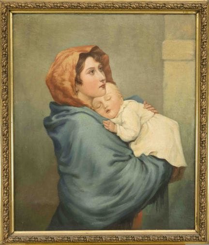 Artista sconosciuto, 1900 circa, Madre con bambino