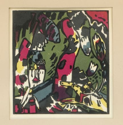 Wassily Kandinsky (1866-1944), “L’arciere”, xilogr