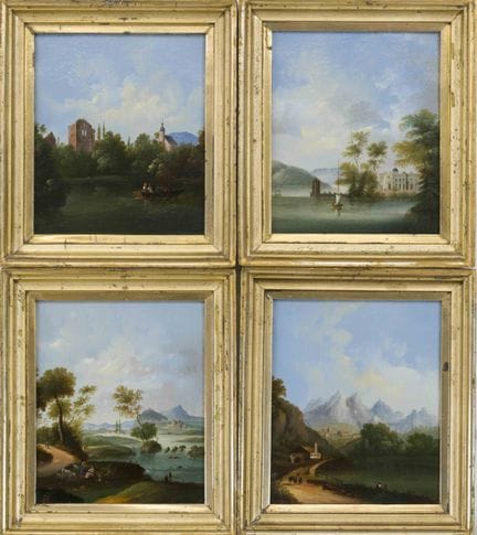 Artista sconosciuto, 1850 circa, serie di quattro 