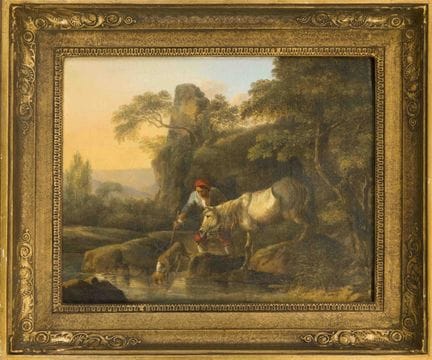 Artista desconocido, hacia 1800, paisaje montañoso