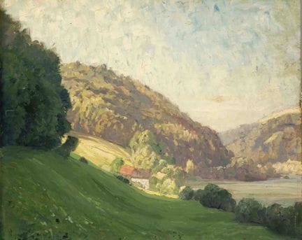 Hans Licht (1876-1935) (attrib.), pittore paesaggi