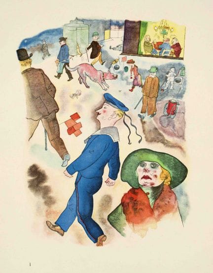 George Grosz (1893-1959), “Ecce Homo”, 2 fogli di 