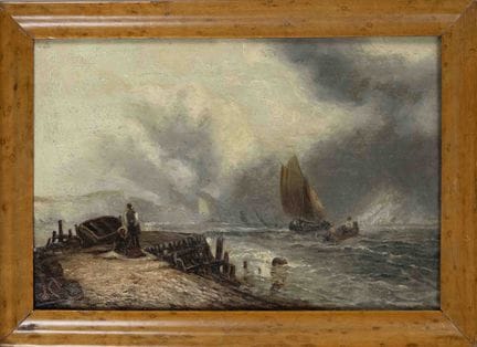 Pintor marino anónimo del siglo XIX, «Pescadores e