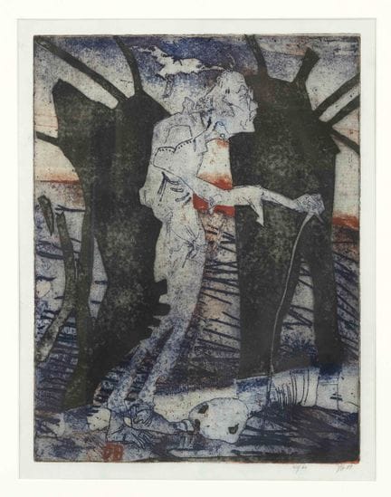 Horst Janssen (1929-1995), “Friely auf dem Weg”, g