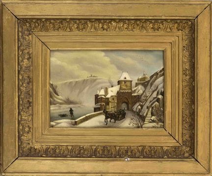 Firmado por A., finales del siglo XIX, paisaje inv
