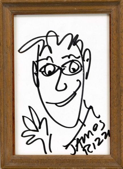 James Rizzi (1950-2011), autoritratto, pennarello 