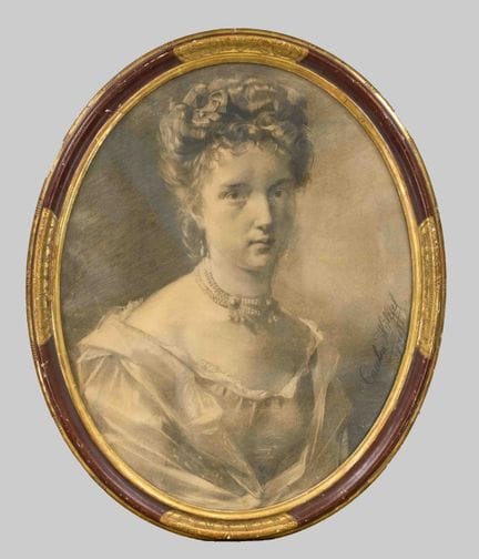 Cäcilia Wölffel, artista del XIX secolo, ritratto 
