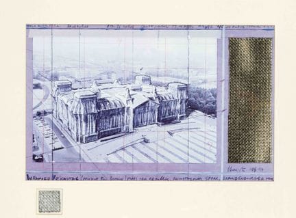 Christo (1935-2020), due stampe incorniciate relat