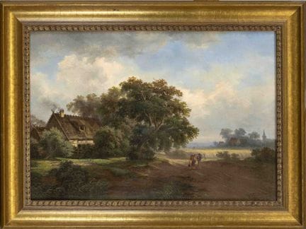 B. Violet, pittore paesaggista francese del XIX se