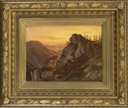 Hans Hermann (1813-1890), paesaggio montano roccio