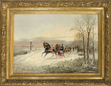 B. van Gorkum, pittore paesaggista del XIX secolo,