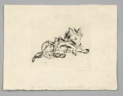 René Sintenis (1888-1965), “Il cane Oscar”, incisi