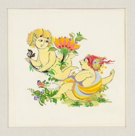 Björn Wiinblad (1918-2006), illustrazione di una f