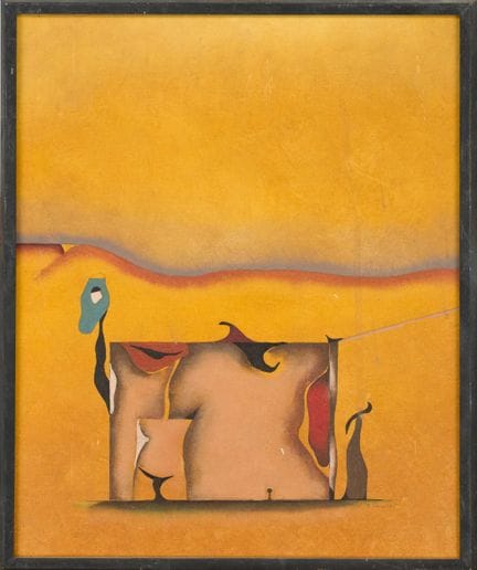 约亨·森格（1929-2016），柏林画家兼雕塑家，《沙漠风景》，油画纸本，右下角签名，约41×33