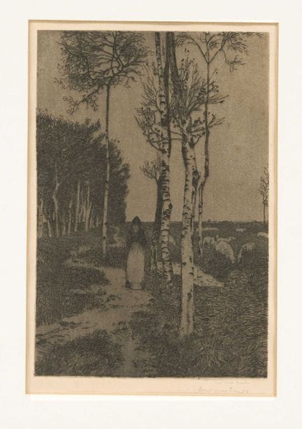 Hans am Ende (1864-1918), ''Träumerei'', Radierung