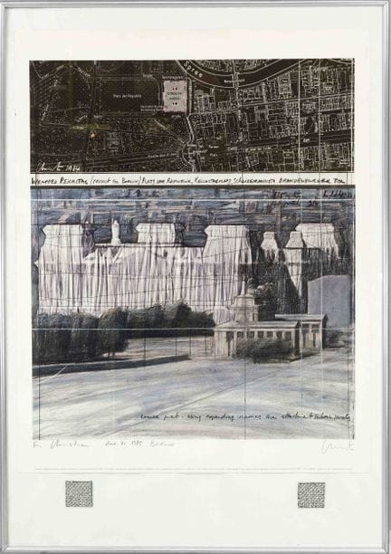 Christo (1935-2020), “Wrapped Reichstag”, stampa o