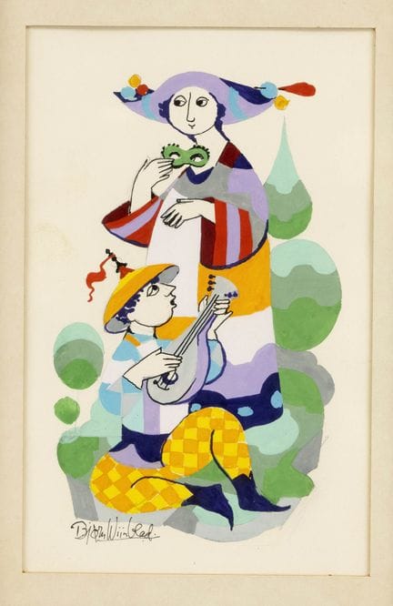 Björn Wiinblad (1918-2006), illustrazione di una f