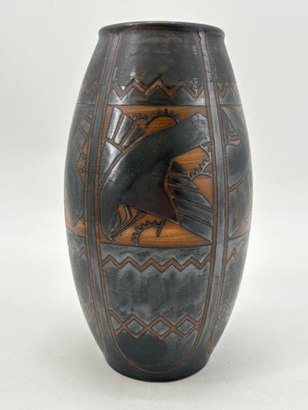 Charles CATTEAU (1880-1966). Jarrón «Boch Keramis»