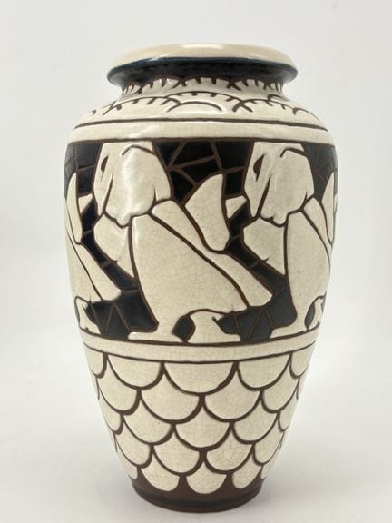 Charles CATTEAU (1880-1966). Jarrón «Boch Keramis»