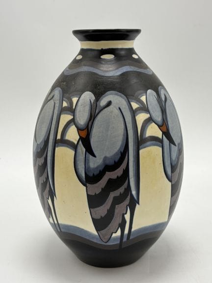 Charles CATTEAU (1880-1966). Jarrón Boch Keramis d